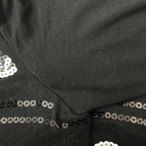 White House Black Market little black and white dress with sequins size medium - Picture 14 of 14